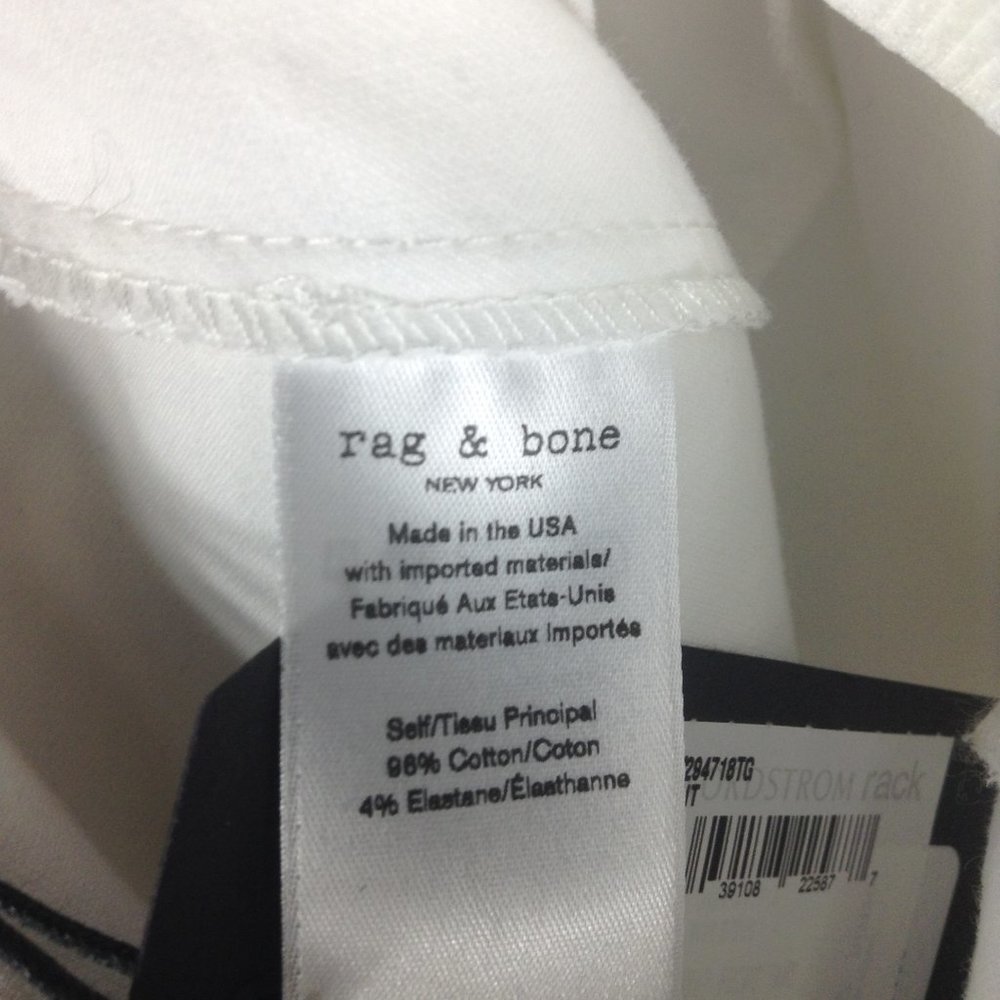 Rag & Bone White Simone Snap Front Pant - image 7